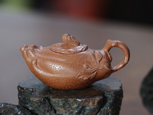 杨惠英紫砂壶 佛手（朱泥） 