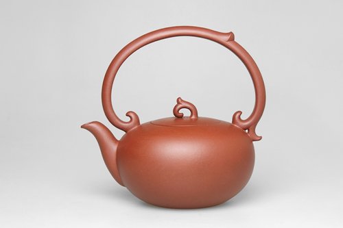 张红华紫砂壶 美华提梁 