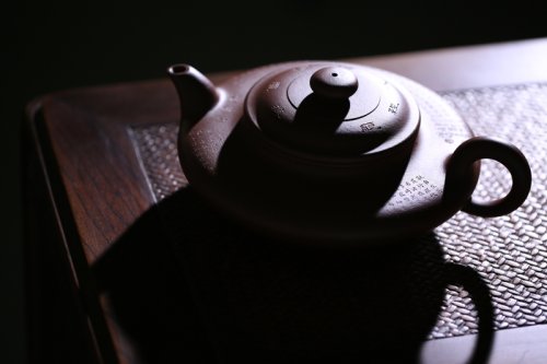 潘胜军紫砂壶 虚扁 