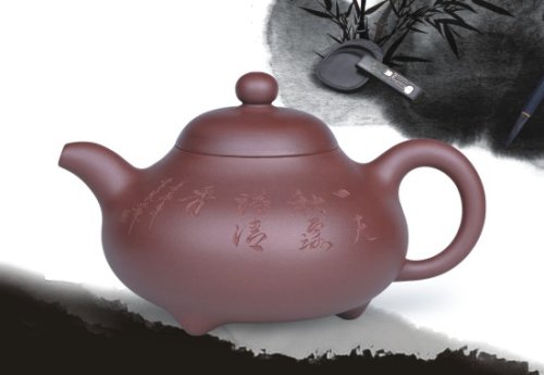 孙跃强紫砂壶 三足玉乳 