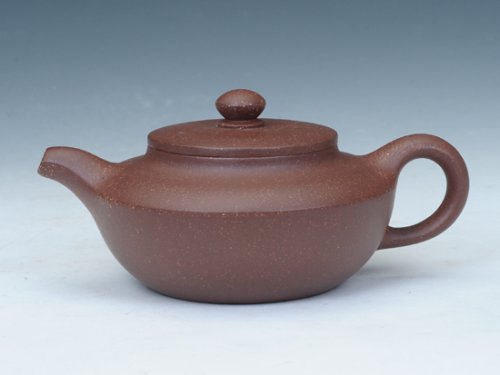朱大伟紫砂壶 汉扁（枣红泥） 