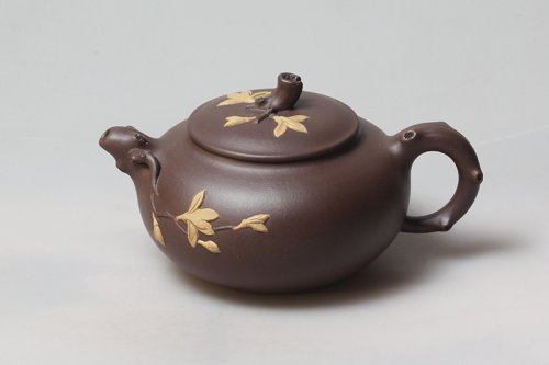 陈水仙紫砂壶 玉兰花开 