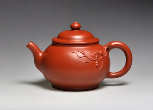 吴建平紫砂壶 《葫芦》泥料：朱泥  容量：350cc 