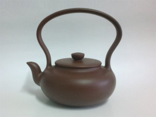 朱水芬紫砂壶 玉璧提梁（全手工） 