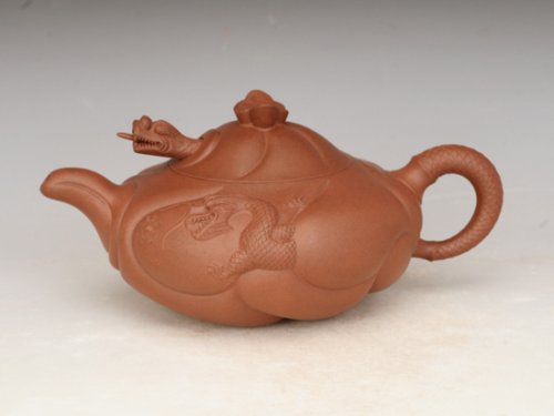 朱水芬紫砂壶 鱼化龙 