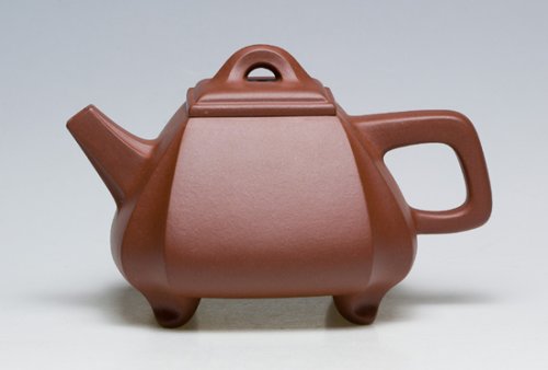 羊建鹏紫砂壶 四方抽角石瓢 350CC 