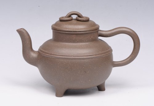 孙美雅紫砂壶 三脚双轩 