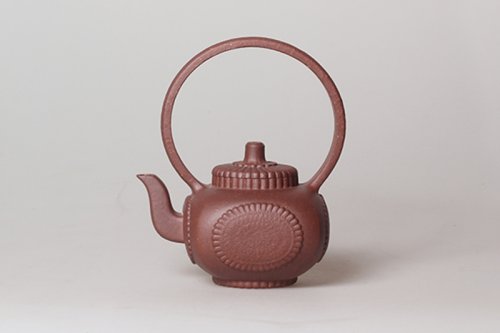 蒋彦紫砂壶 葵花宝典提梁 