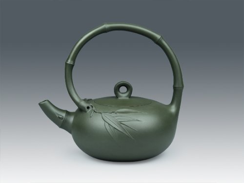 冯盘军紫砂壶 韵竹提梁 