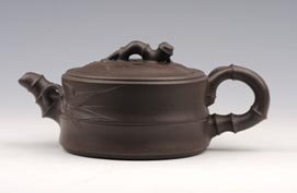 赵志东紫砂壶 扁竹段 