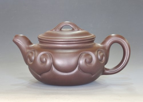 吴浩紫砂壶 仿古如意 