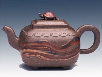 孔小明紫砂壶 金龟出水 