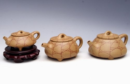 郑彪紫砂壶 冰纹小品 