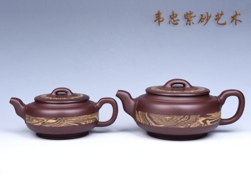 韦忠紫砂壶 绞泥汉韵 