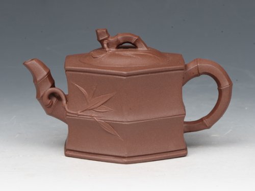 朱大伟紫砂壶 六方竹段 