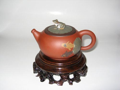 盛英杰紫砂壶 荷叶青蛙 