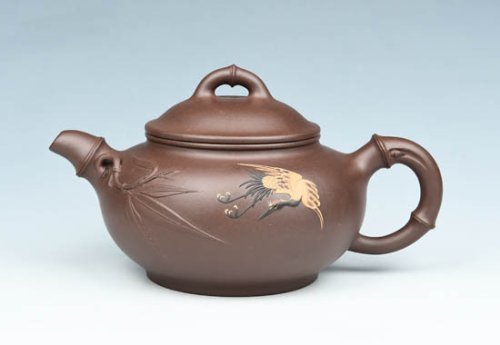 周庚大紫砂壶 竹叶丹青 