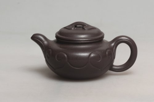 庄玉珍紫砂壶 仿古如意 
