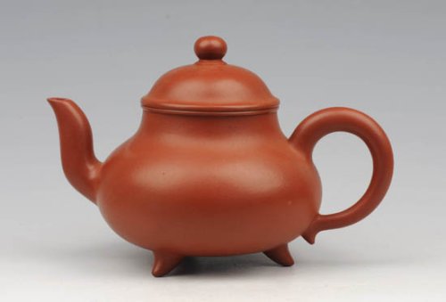 陈强紫砂壶 三脚思亭 