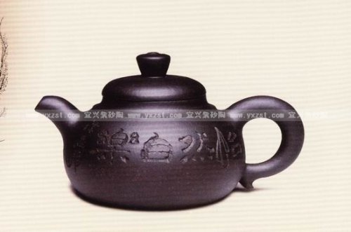 蔡咏梅紫砂壶 线云壶 