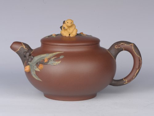 周可明紫砂壶 灵猴献寿 