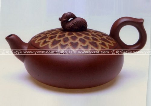 沈辰紫砂壶 神鸟 