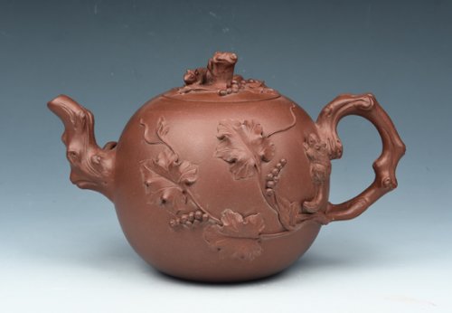 罗燕妮紫砂壶 葡萄松鼠 