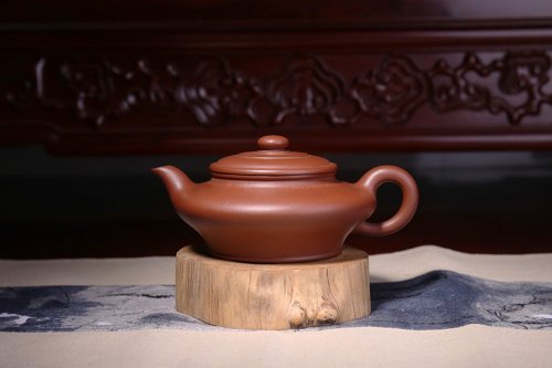 夏瑞娟紫砂壶 虚扁 