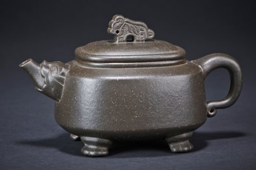 潘持平紫砂壶 黑虎壶 