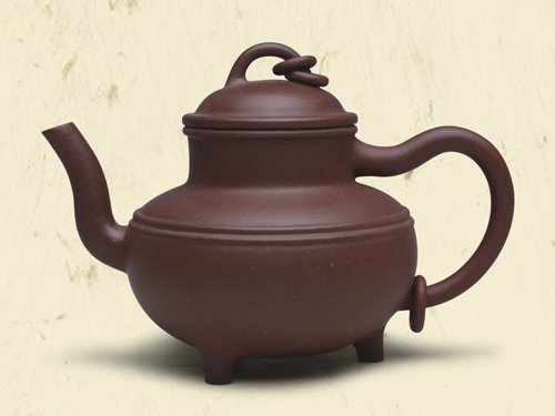 徐海斌紫砂壶 三足鼎（全手工制作） 