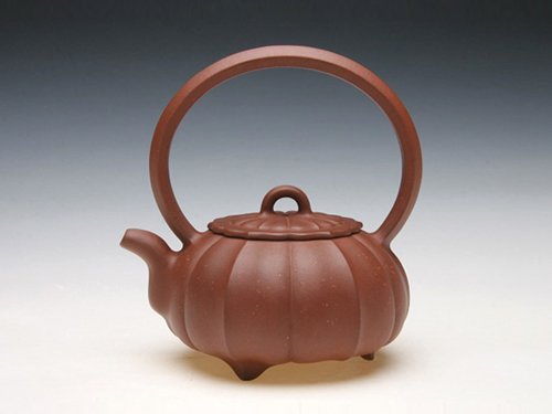 卢伟强紫砂壶  菱花提梁 200... 