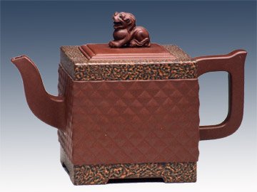 孔小明紫砂壶 钻狮 