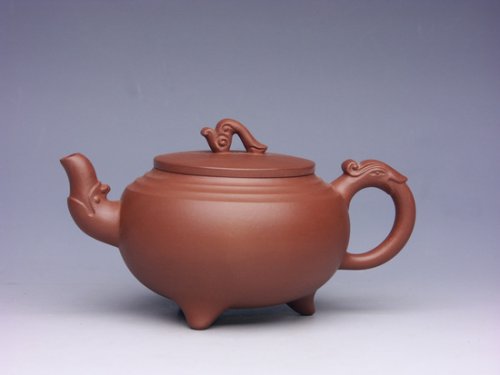 李利紫砂壶 双龙如意 