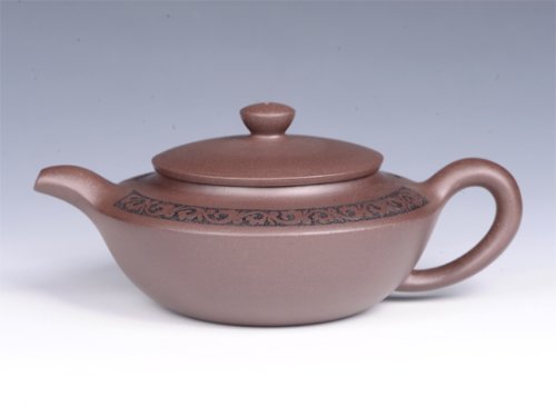 董建平紫砂壶 富贵汉扁 