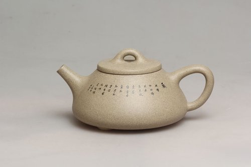 吴秋文紫砂壶 微书石瓢 