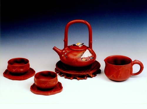 费明华紫砂壶 春色茶具 