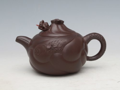许华强紫砂壶 鱼化龙 