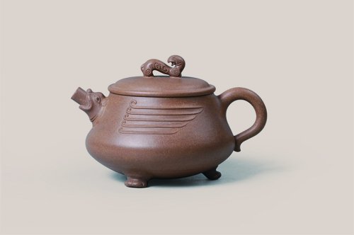 汤杰紫砂壶 福虎添意 