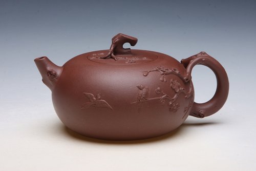 史伟如紫砂壶 喜上梅梢系列一 