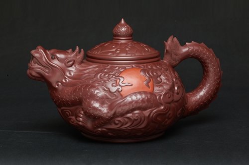 咸子情紫砂壶 龙头老大 