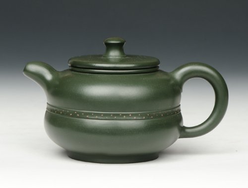 窦锋紫砂壶 绿缘壶 