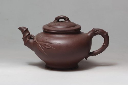 韩洪波紫砂壶 小型竹节壶 