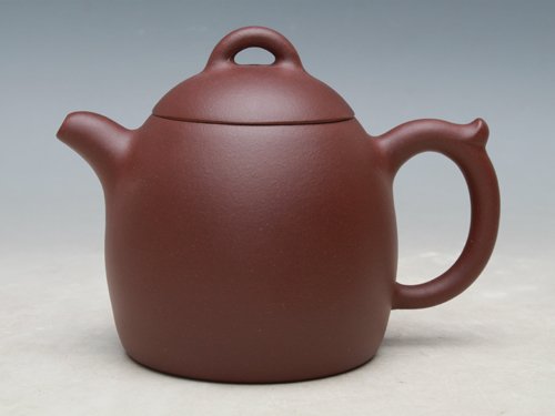 眭龙俊紫砂壶 紫红泥秦权 