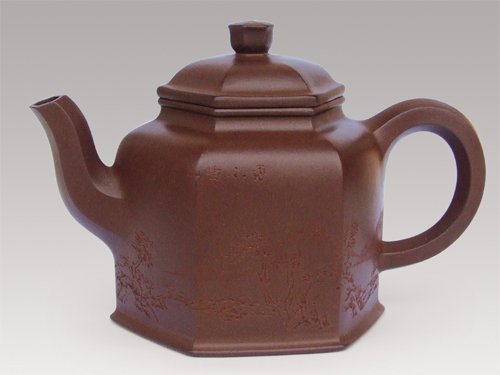 朱建明紫砂壶 六方金钟 
