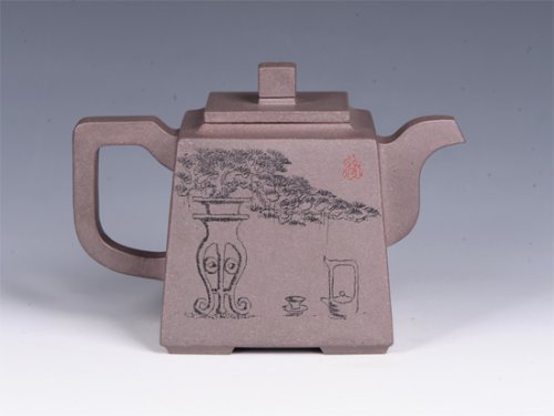 董建平紫砂壶 升方 