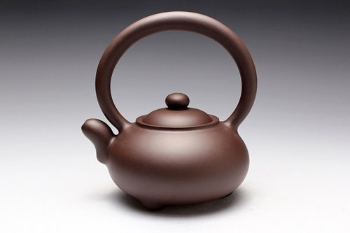 陈夕良紫砂壶 圣珠提梁 