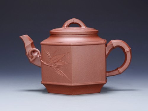 朱大伟紫砂壶 小六方竹段1 