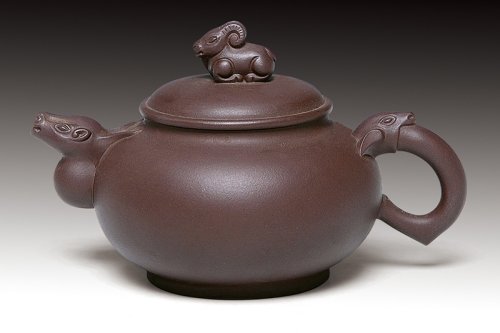 胡洪明紫砂壶 三阳开泰 