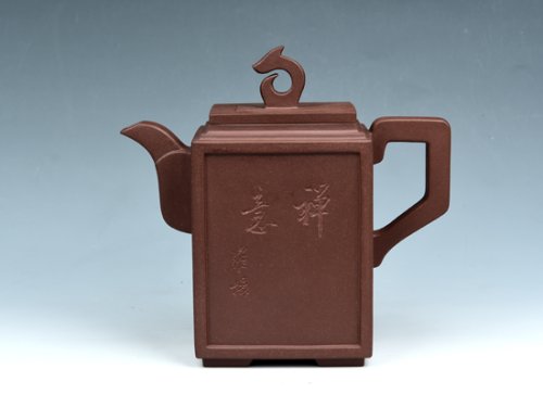 雷旭梅紫砂壶 千禧龙方 