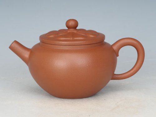 邵文紫砂壶 菱花（朱泥） 